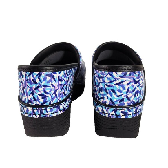 Dansko LT Pro Clog Leather Womens EU 38 US 7.5 - 8 Blue Dash Multicolor Print - Picture 6 of 10